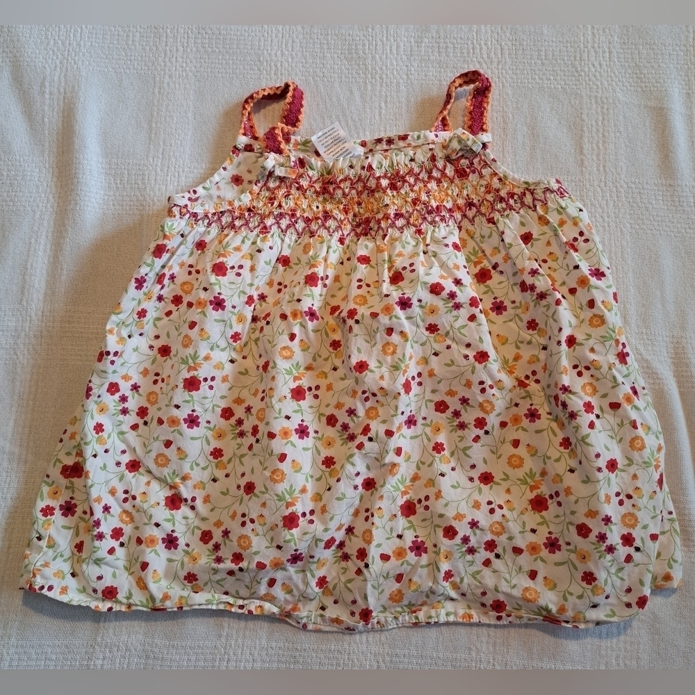 Gymboree girls size 6 Fiesta Del Sol tank top, crocheted straps, VGUC